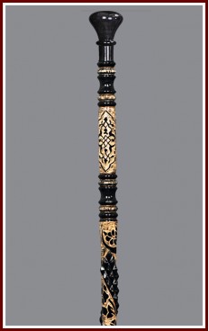 Özel Asa Baston Osmanlı Motif İşlemeli Devrek baston ÖZL011